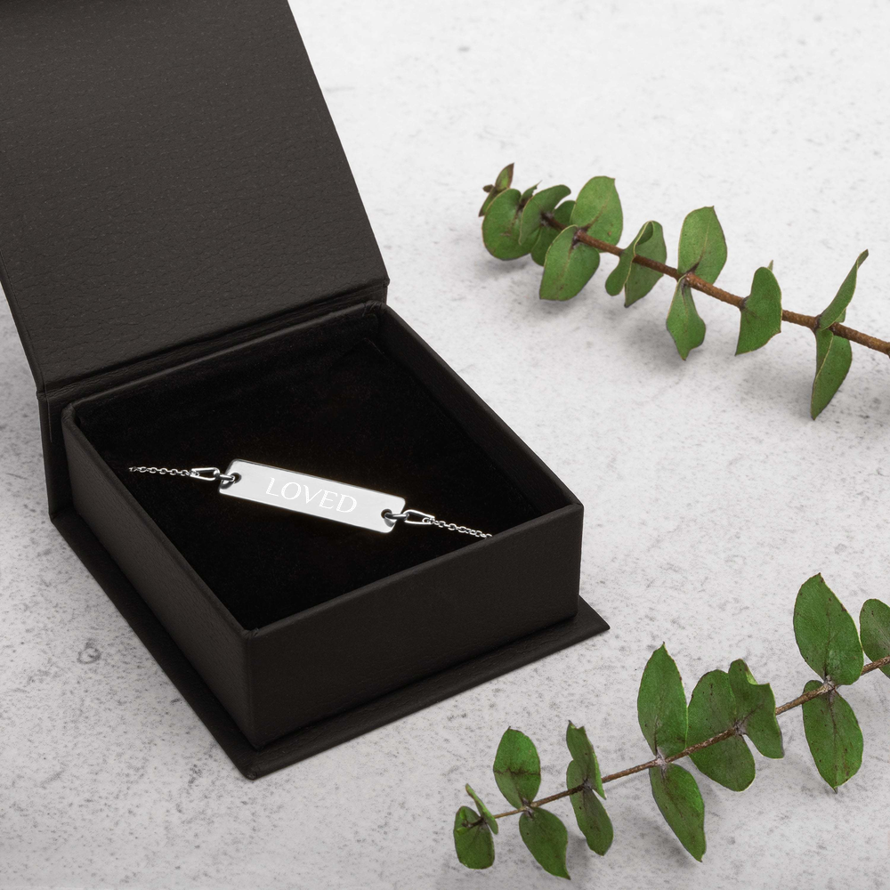 Sterling Silver Loved Bar Bracelet