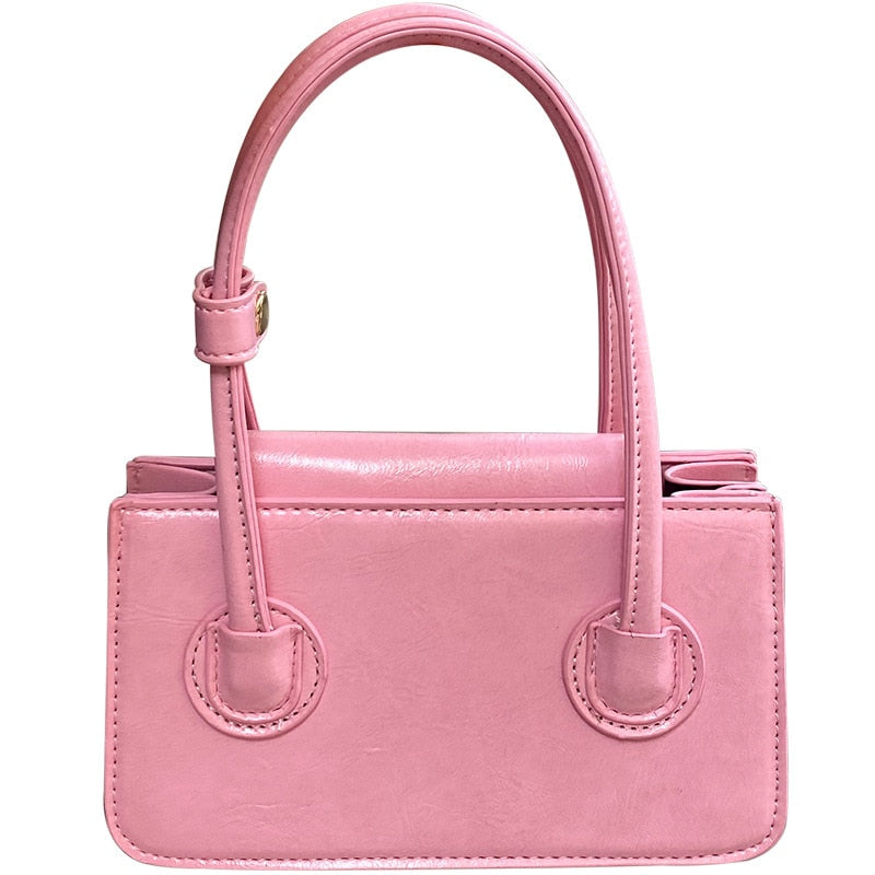 Mini Pink Square Crossbody Bag for Women