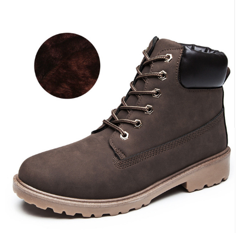 Women's Pink PU Leather Martin Boots, Flat Ankle Shoes