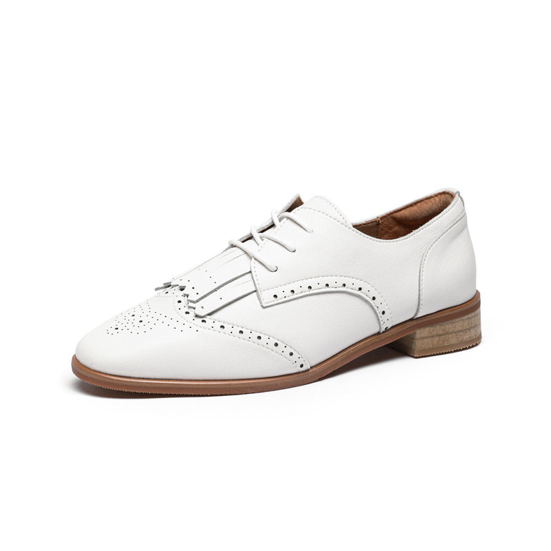 Chic British Style Low Heel Oxford Shoes for Women