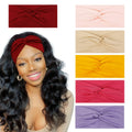 6 Pcs Womens Headbands Turban Headbands for Women Wide Head Wraps Knotted Elastic Teen Girls Yoga Workout Solid Color Hair Accessories