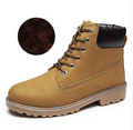 Women's Pink PU Leather Martin Boots, Flat Ankle Shoes