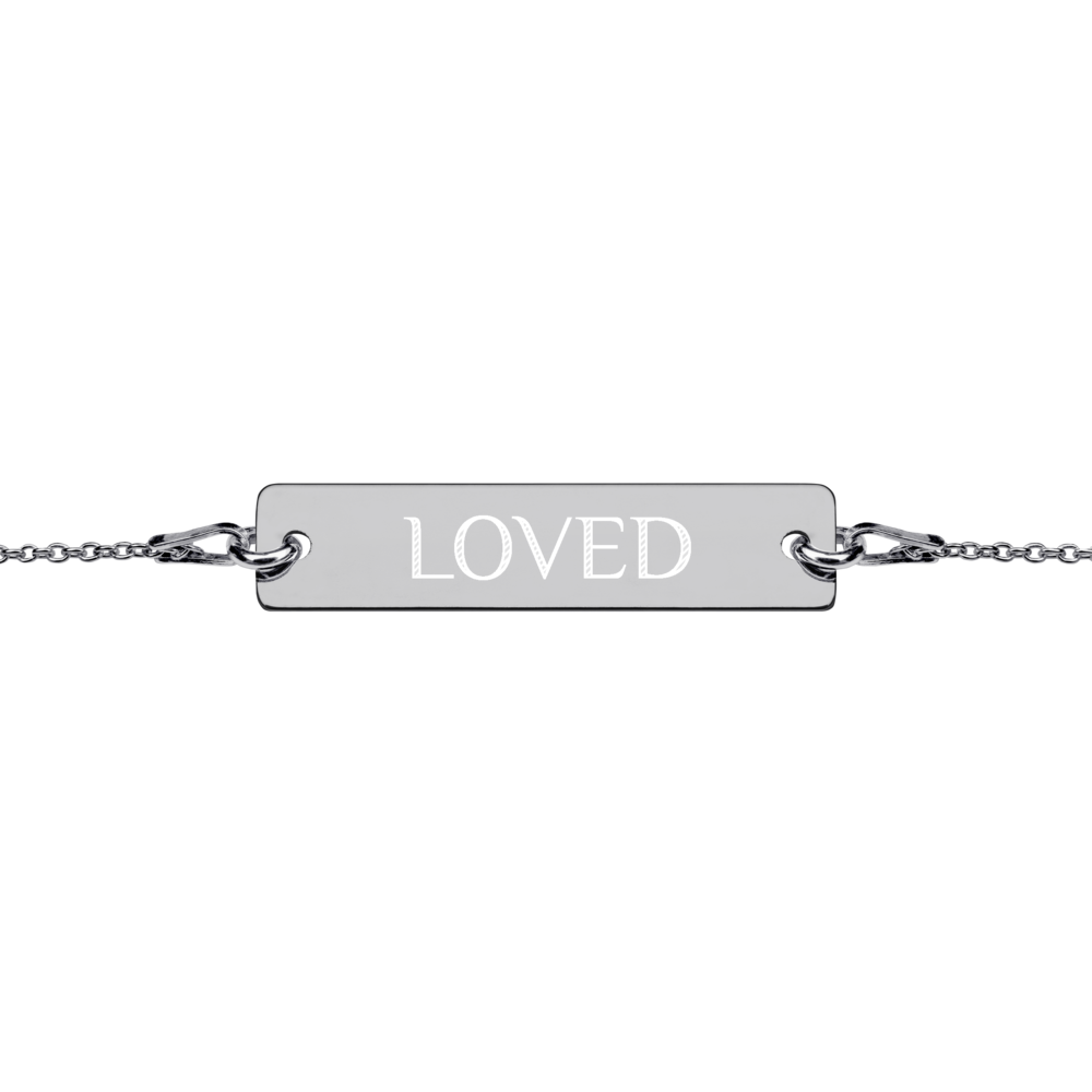 Sterling Silver Loved Bar Bracelet