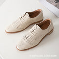 Chic British Style Low Heel Oxford Shoes for Women