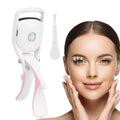 Heated Eyelash Curler Electric Lash Curler Rechargeable 3 Heating Modes Long Lasting Eyelashes Curl with Type-C Charging Port – White (1Pack)