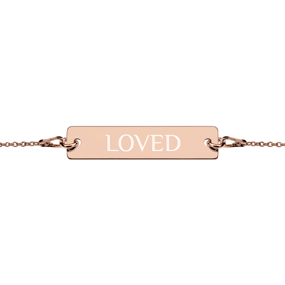 Sterling Silver Loved Bar Bracelet