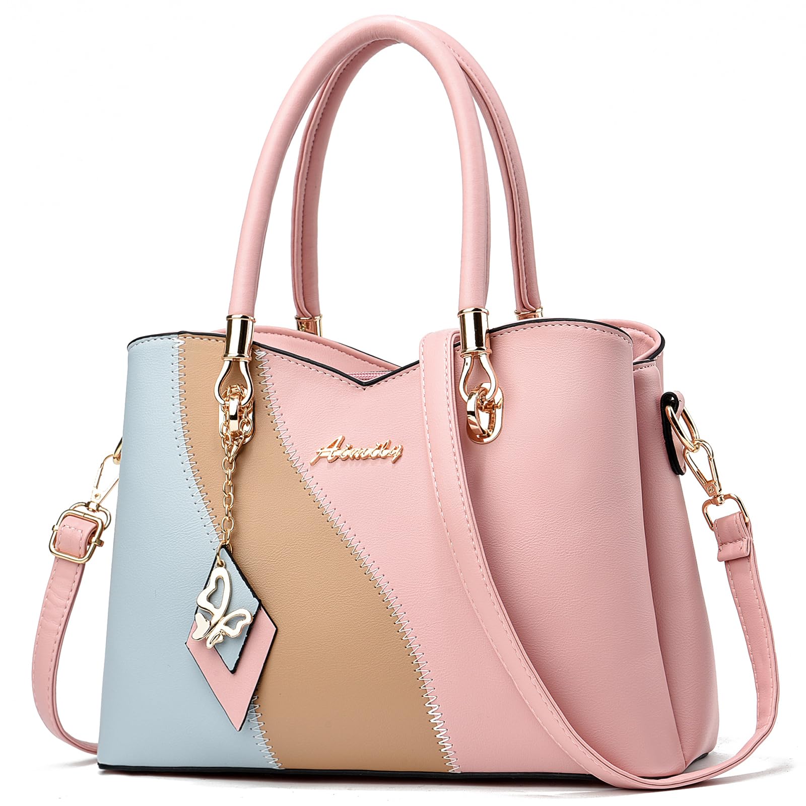 Purses and Handbags for Women Tote PU Leather Ladies Satchel Top Handle Crossbody Shoulder Bag