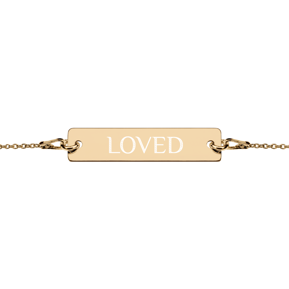 Sterling Silver Loved Bar Bracelet