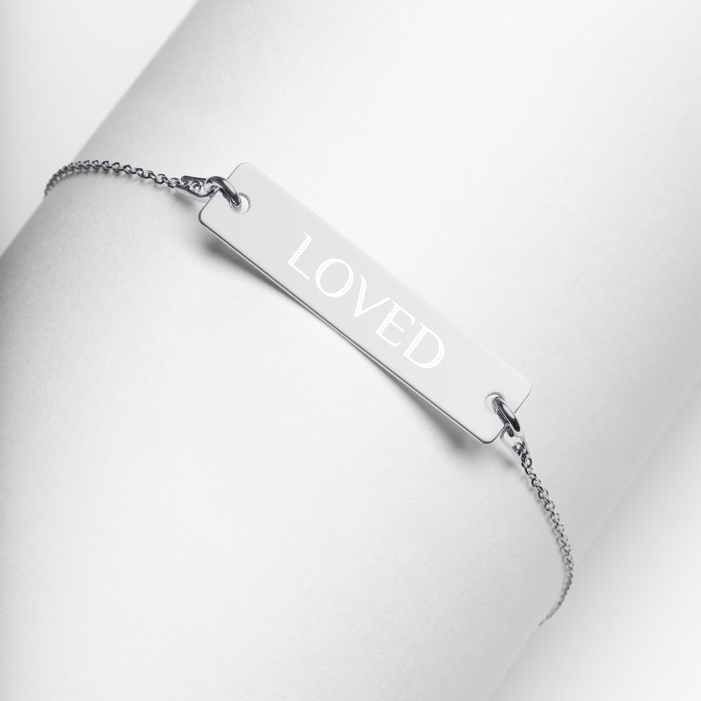 Sterling Silver Loved Bar Bracelet