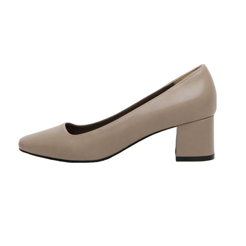 Vintage Chunky Heels Mary Jane Shoes for Women