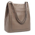 Leather Tote Bags for Women Soft Genuine Leather Purses and Handbags Shoulder Bag with Top Magnetic Snap Closure Work Travel Khaki