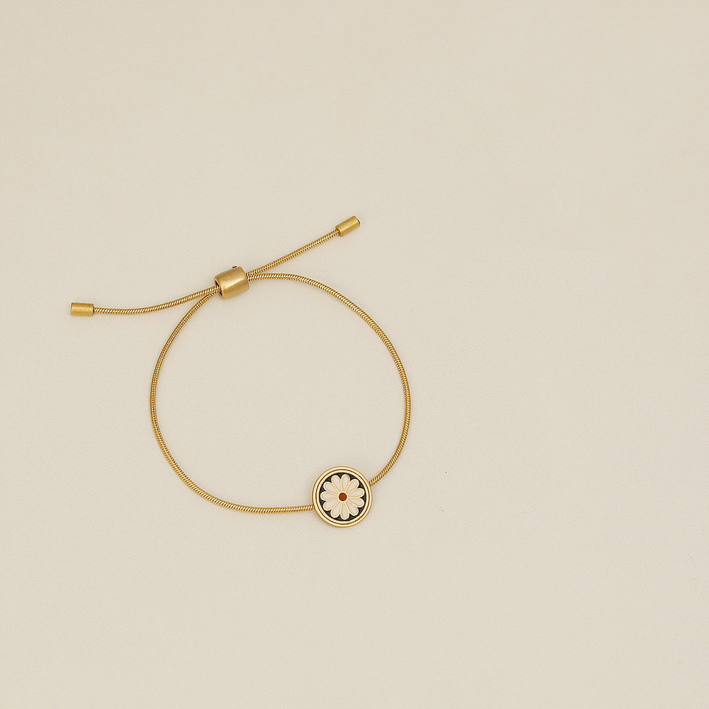 Enamel Daisy Shaped Hand Jewelry for Women
