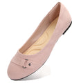 OJLMINE Womens Ballet Flats Shoes Slip-On Dress Shoes for Round Toe Comfort Light Weight Pink Size 10