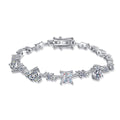 Sterling Silver Moissanite Shaped Bracelet for Women