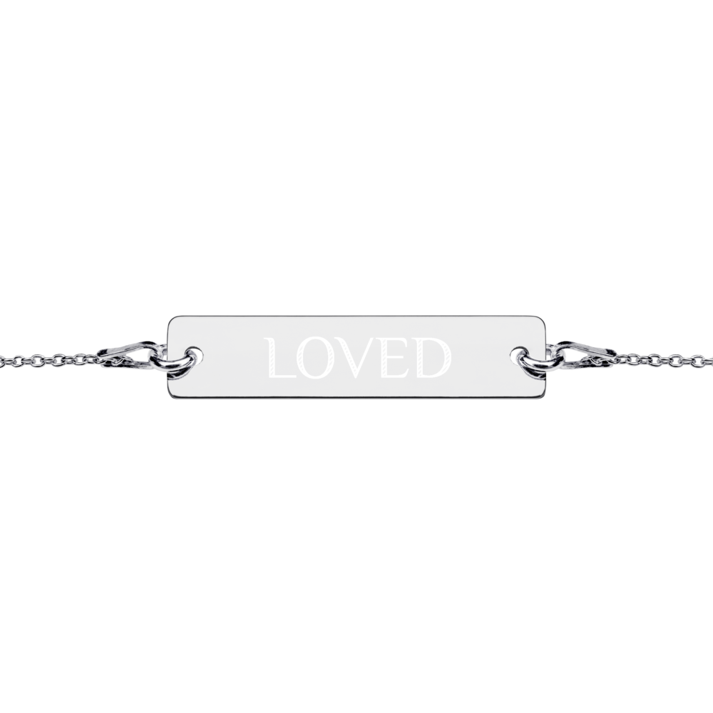 Sterling Silver Loved Bar Bracelet