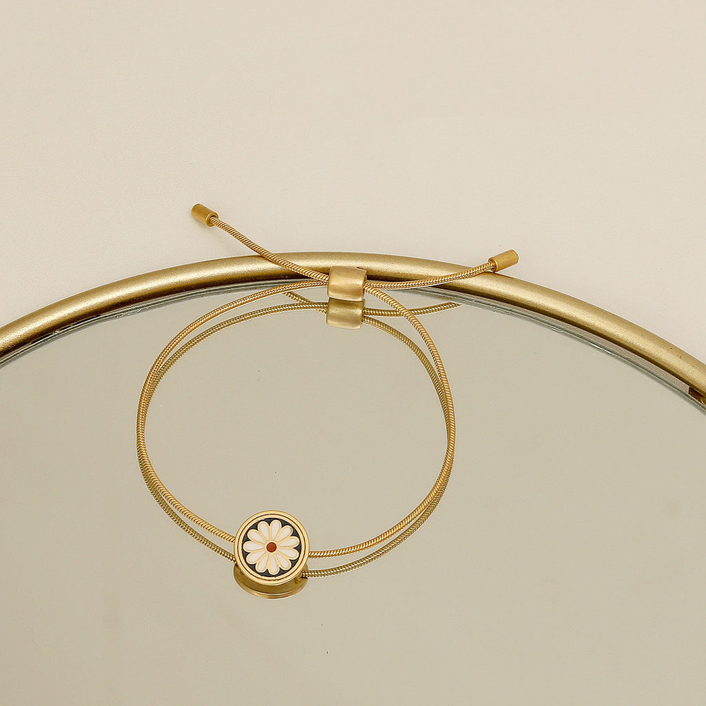 Enamel Daisy Shaped Hand Jewelry for Women