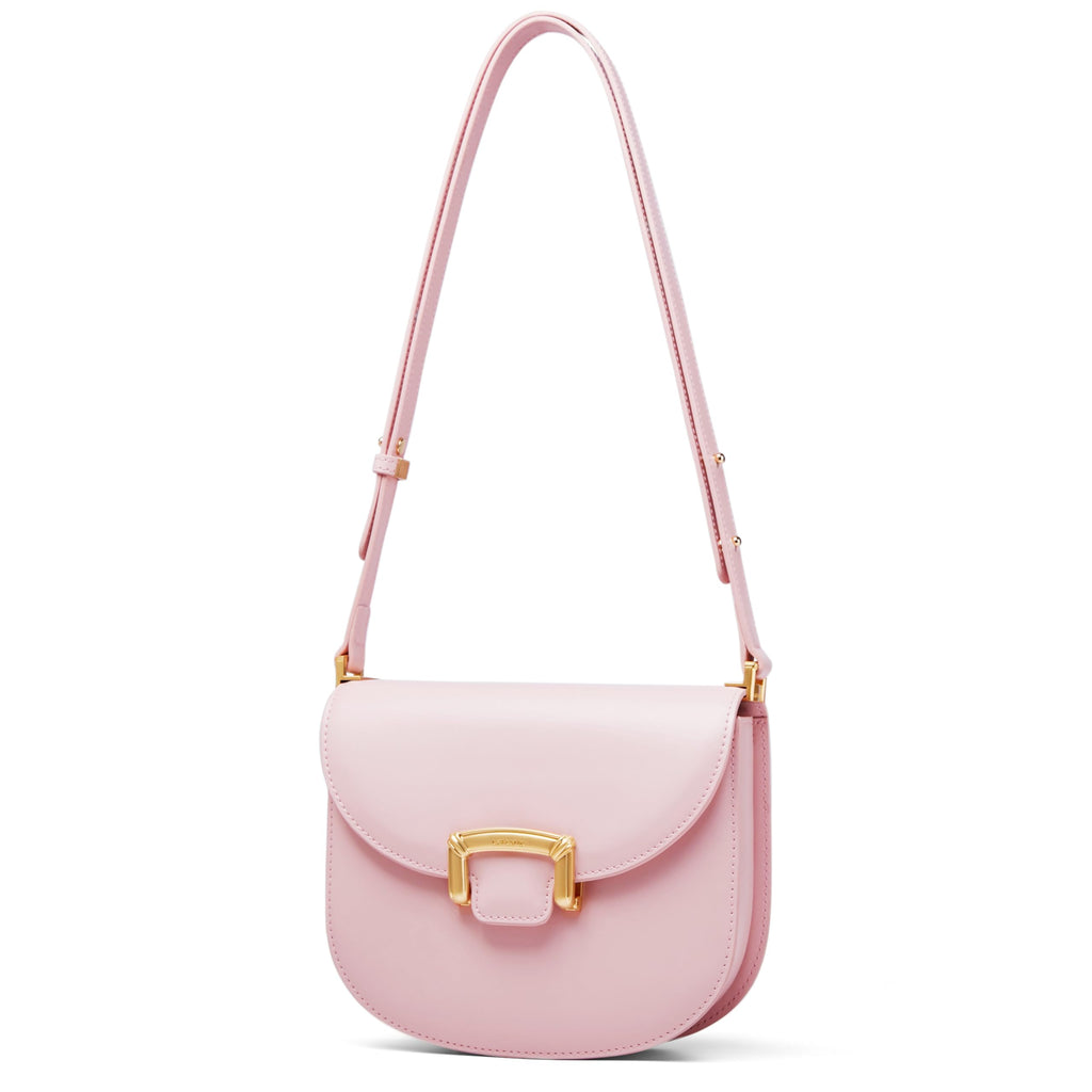Small Leather Crossbody Purses For Women - Adjustable Strap Shoulder Purse Designer Handbags Satchel Bags For Women - Pink