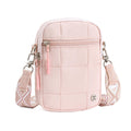Puffer Small Crossbody Bags for Women Cell Phone Purse Crossbody Bag Pink