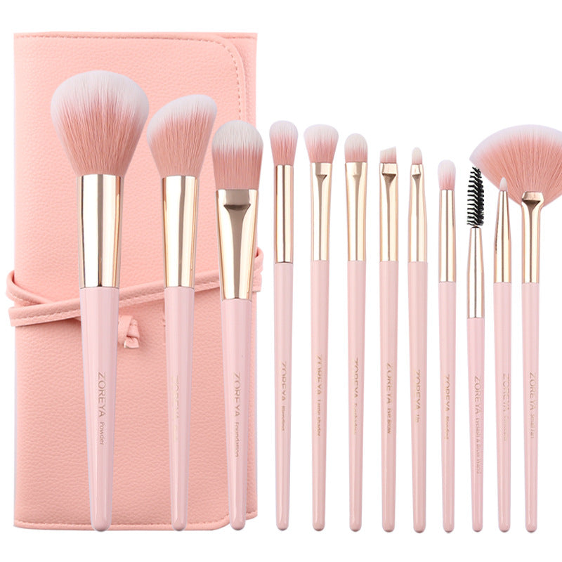 ZOREYA 12-Piece Makeup Brush Set for Beginners