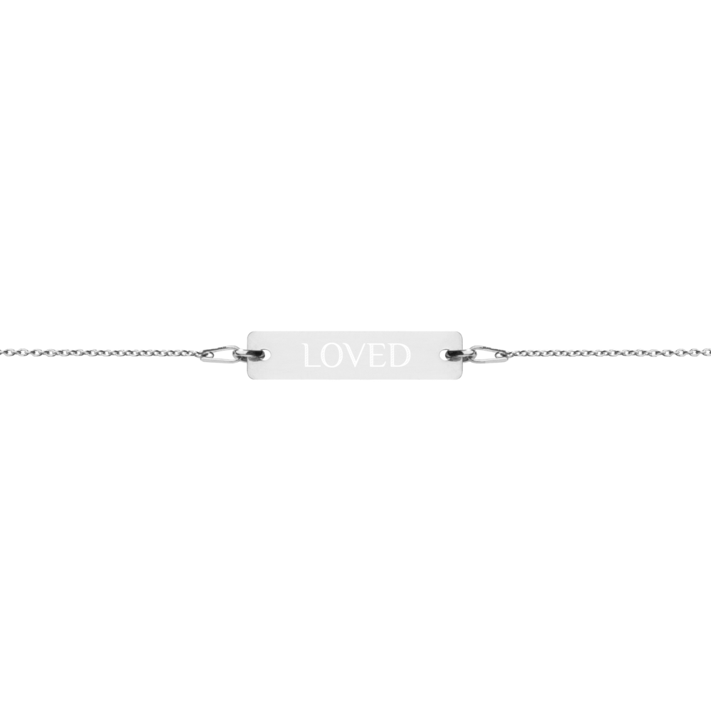 Sterling Silver Loved Bar Bracelet